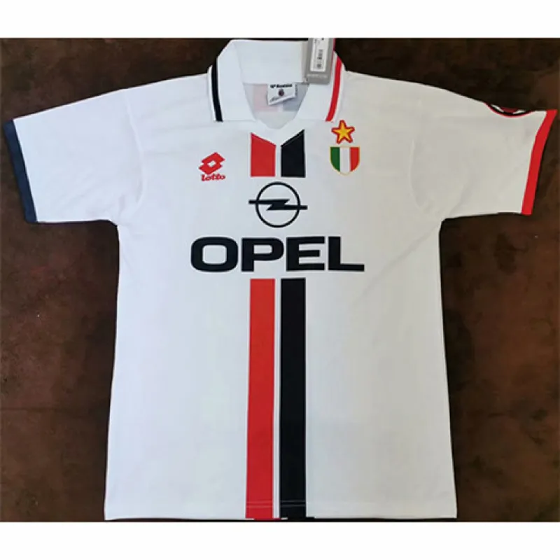 Camiseta retro de visita del AC Milan 1995 - 97 - Blanca