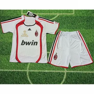 Maillot rétro d'aller pour enfants de l'AC Milan 2006/07 - Blanc