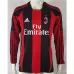 Camiseta retro de local de mangas largas del AC Milan 2010/11 - Roja