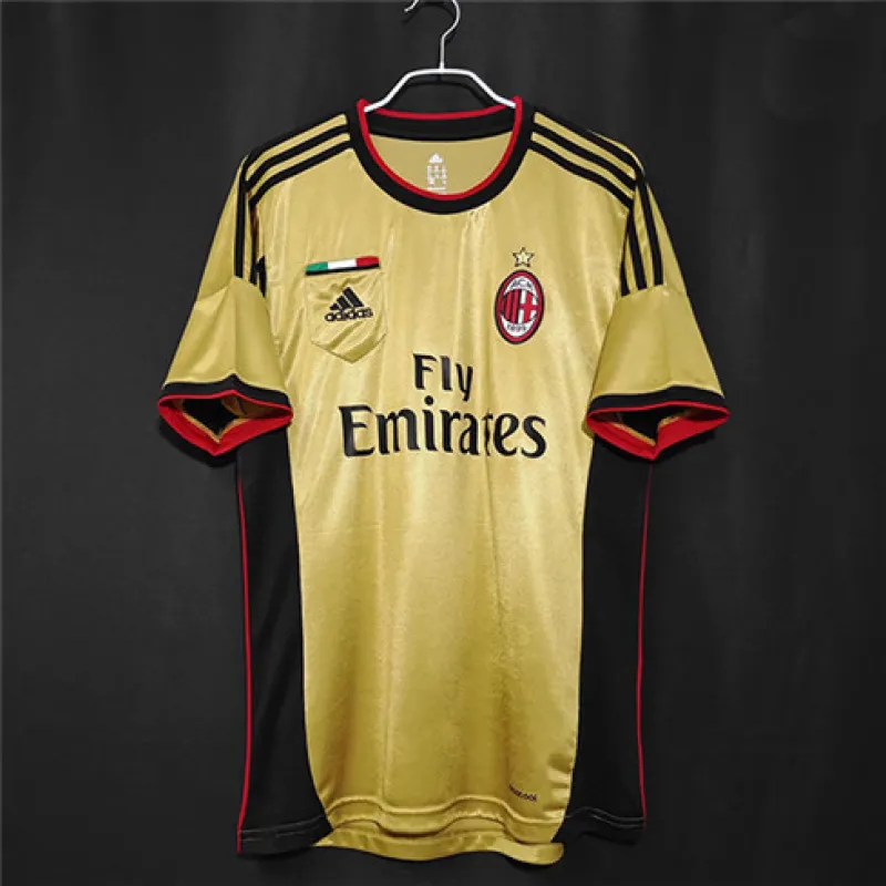 Camiseta retro tercera del AC Milan 2013/14 - Amarilla