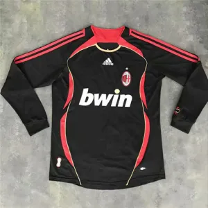 Maillot rétro 3e à manches longues de l'AC Milan 2006 - Noir