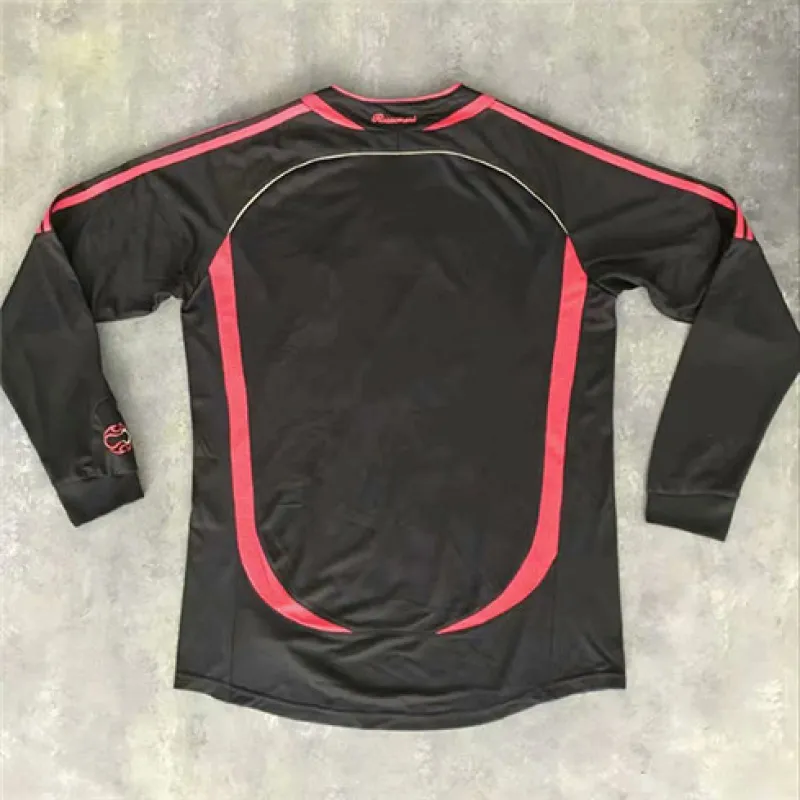 Camiseta retro tercera de mangas largas del AC Milan 2006 - Negra