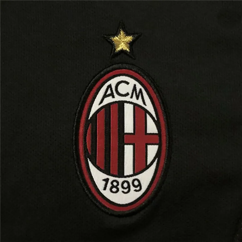 Camiseta retro de visita de la Liga de Campeones UEFA 2002/03 del AC Milan - Negra