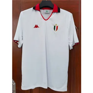 Maillot rétro de la Ligue des champions UEFA 1988/89 de l'AC Milan - Blanc