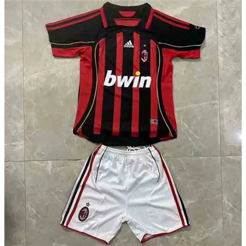 Camiseta retro para niños del AC Milan 2006/07 - Roja