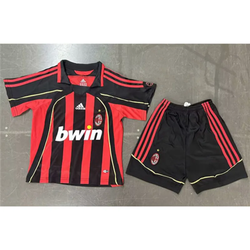 Camiseta retro de casa para niños del AC Milan 2007/08 - Roja