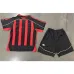 Camiseta retro de casa para niños del AC Milan 2007/08 - Roja