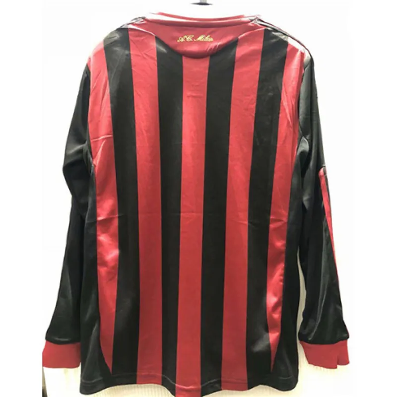 Camiseta retro de mangas largas del AC Milan 2009 - Roja
