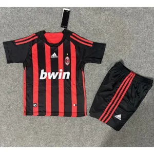 Maillot rétro de domicile pour enfants de l'AC Milan 2008/09 - Rouge