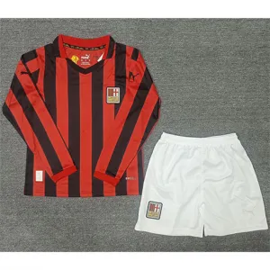 Camiseta de manga larga para niños de AC Milan 2024/25, local - roja