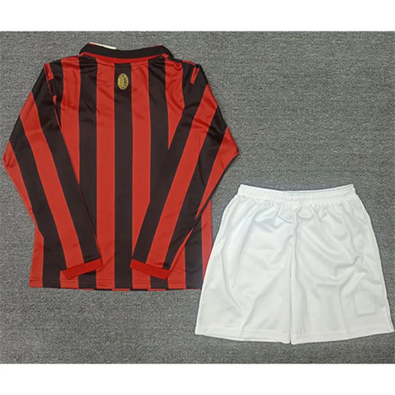 Camiseta de manga larga para niños de AC Milan 2024/25, local - roja