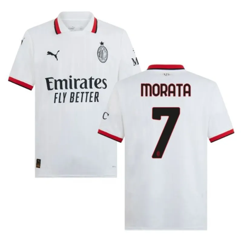 La camiseta de fuera de AC Milan 2024/25 de Morata - Blanca