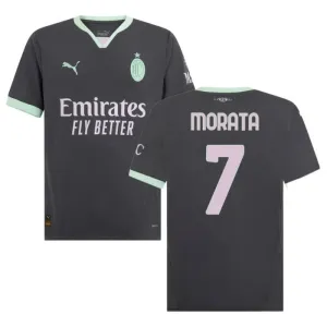 Le troisième maillot de l'AC Milan 2024/25 de Morata - Gris charbon