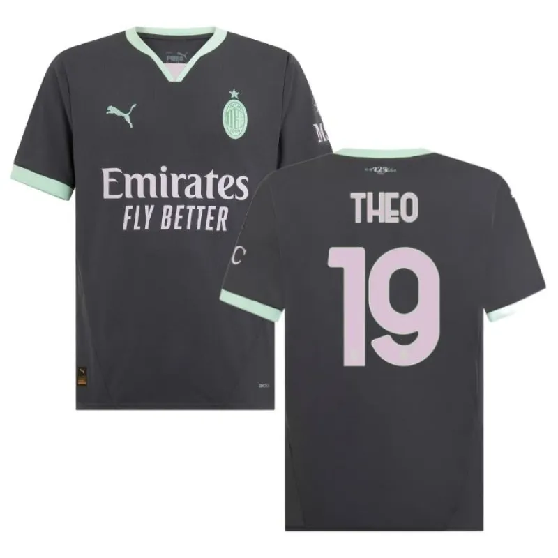 Theos AC Milan 2024/25 Dritttrikot - Anthrazitgrau