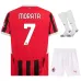 L'ensemble du maillot pour enfants du domicile de l'AC Milan 2024/25 de Morata - Blanc