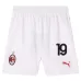 L'ensemble du maillot pour enfants du domicile de l'AC Milan 2024/25 de Morata - Blanc