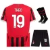 Theos AC Milan 2024/25 Heim-Kinder-Jersey-Set - Schwarz