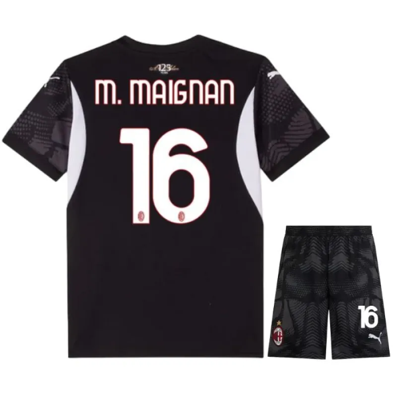 M. Maignans AC Milan 2024/25 Heim - Torwart - Kinder - Jersey - Schwarz