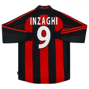 Camiseta local retro de Filippo Inzaghi AC Milan 2000/02 - Rojo