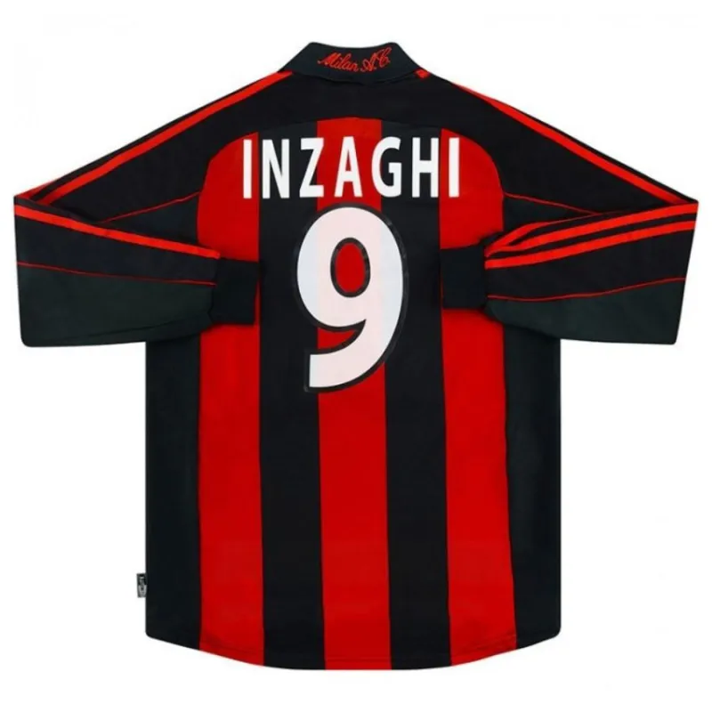 Camiseta local retro de Filippo Inzaghi AC Milan 2000/02 - Rojo