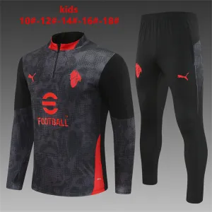 AC Milan 2025/26 Kinder Sportanzug Schwarz