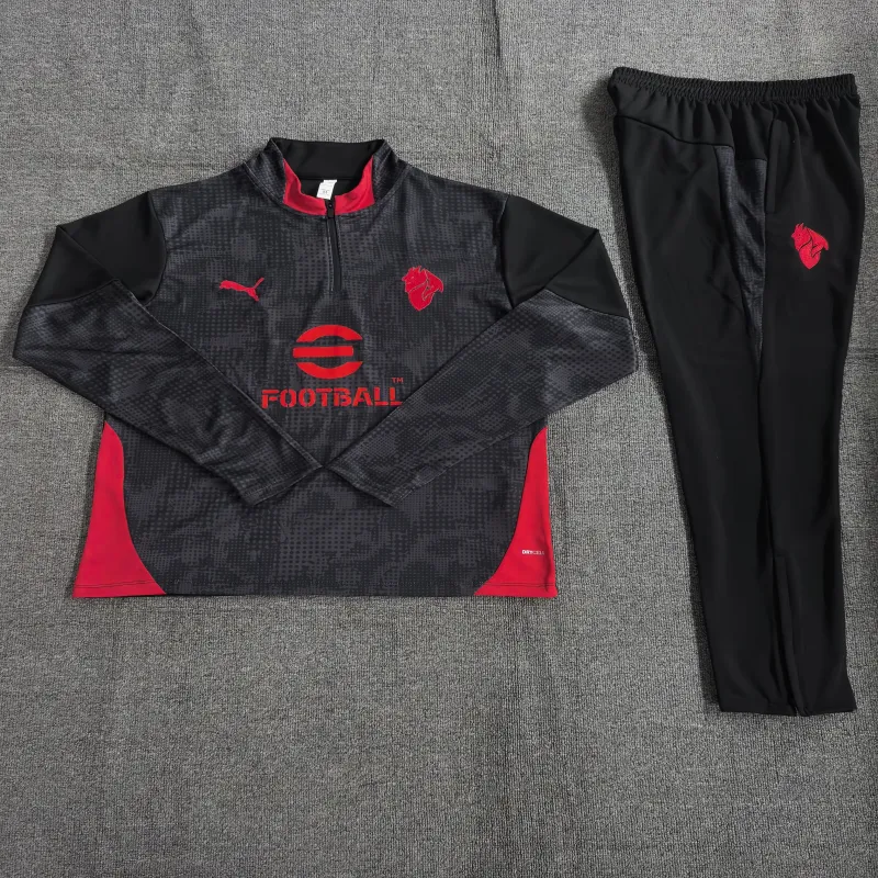 AC Milan 2025/26 Kinder Sportanzug Schwarz