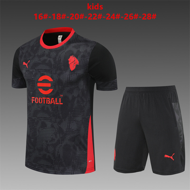 AC Milan 2025/26 Kinder Trainingsanzug schwarz