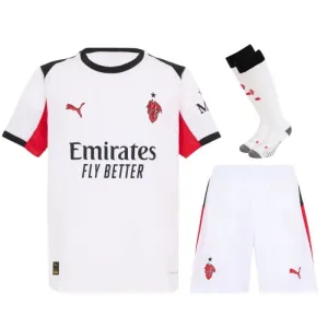 Set de camiseta infantil fuera de casa del AC Milan 2025/26 - Blanco