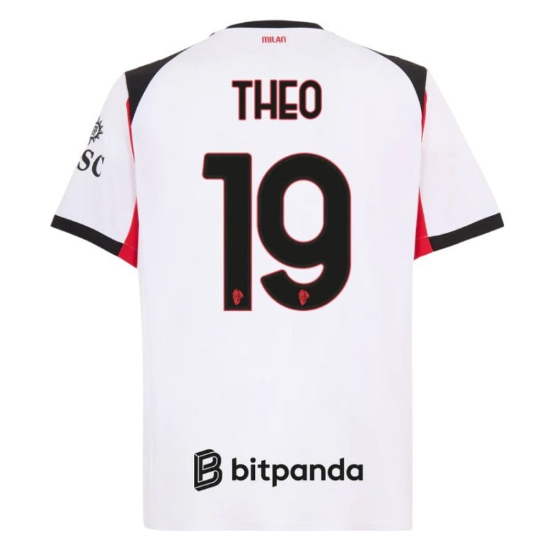 Maglia in trasferta di Theo dell'AC Milan 2025/26 - Bianco