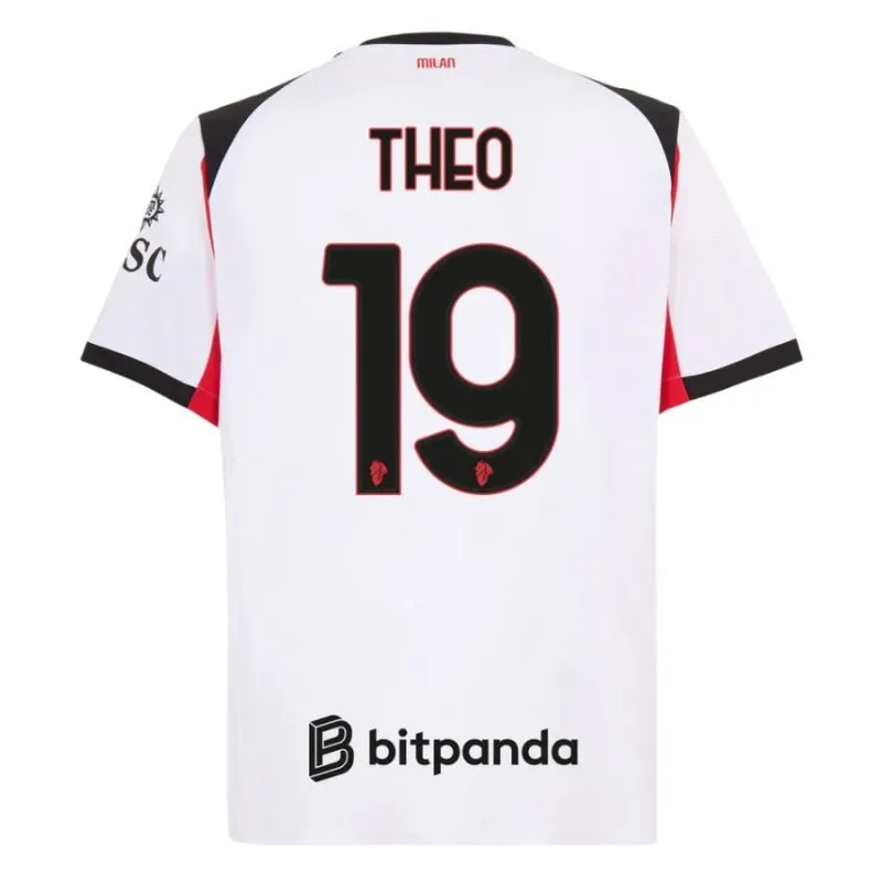 AC Milan Theo 2025/26 Kinder-Auswärtstrikot-Set - Weiß