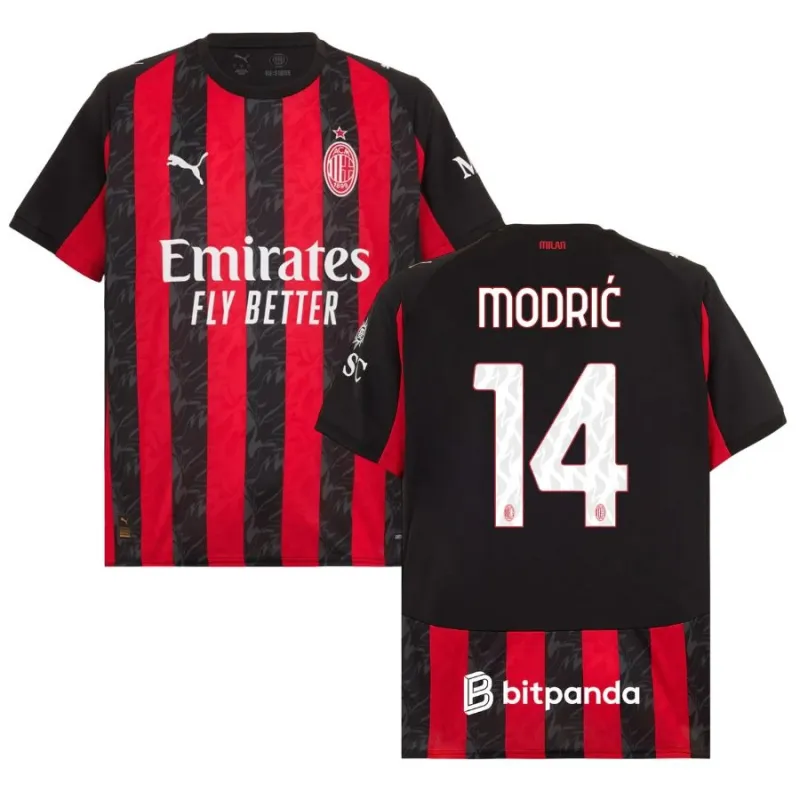 AC Milan MODRIC 2025/26 Home Jersey - Red