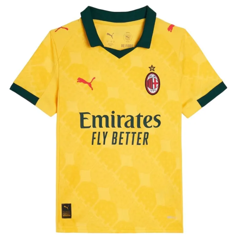 Maglia Terza Bambino AC Milan 2025/26 Gialla