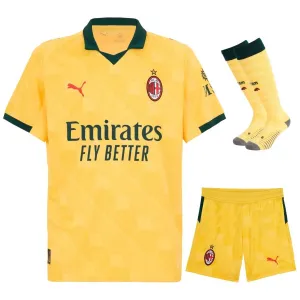 Set de camiseta tercera infantil del AC Milan 2025/26 - Amarillo