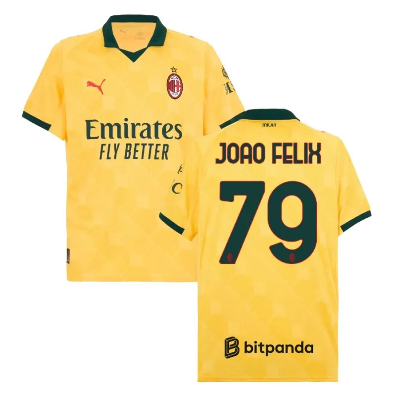 Maglia terza di JOAO·FELIX dell’AC Milan 2025/26 - Giallo