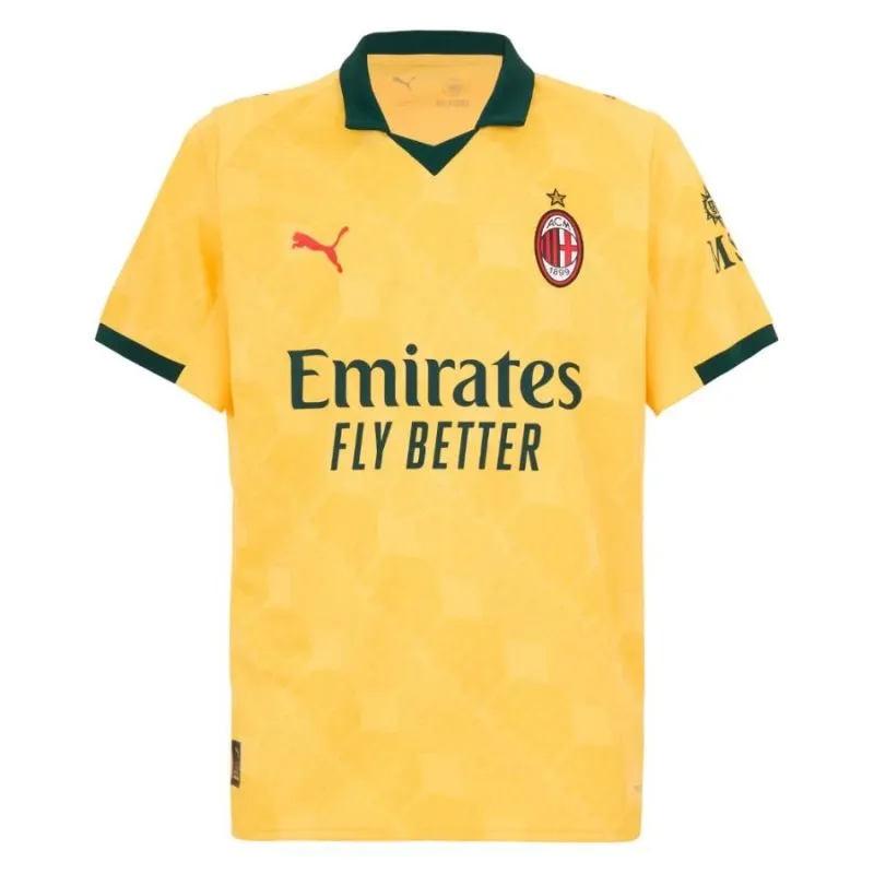 Set de camiseta tercera infantil de WALKER del AC Milan 2025/26 - Amarillo