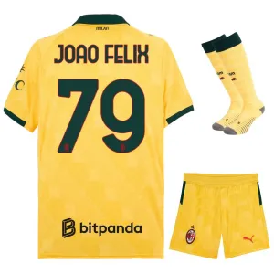 Set de camiseta tercera infantil de JOAO·FELIX del AC Milan 2025/26 - Amarillo