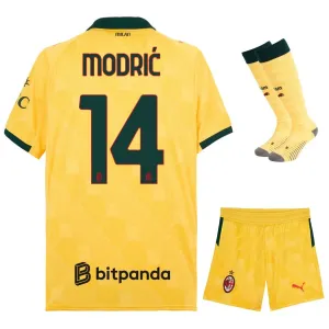 Set de camiseta tercera infantil de MODRIC del AC Milan 2025/26 - Amarillo