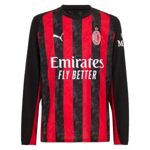 Maillot Domicile Manches Longues de l'AC Milan 2025/26 - Rouge