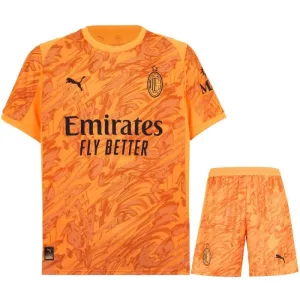 AC Milan 2025/26 Maglia da Portiere Away Bambino + Pantaloncini - Arancione