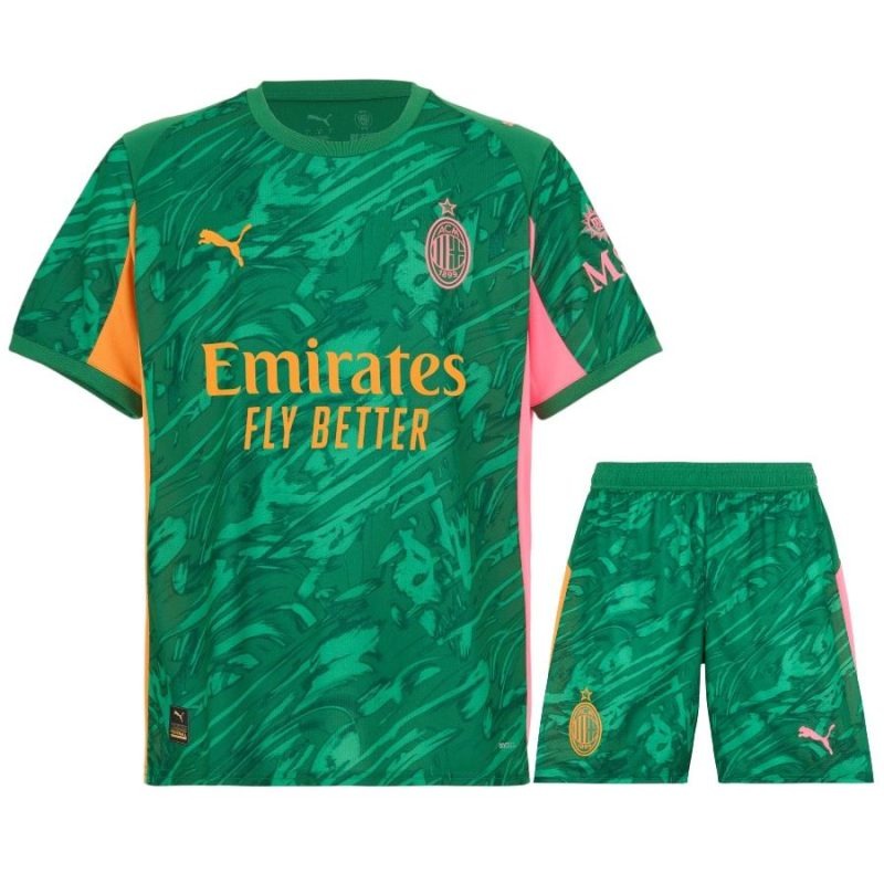 AC Milan 2025/26 Maglia da Portiere Third Bambino + Pantaloncini - Verde