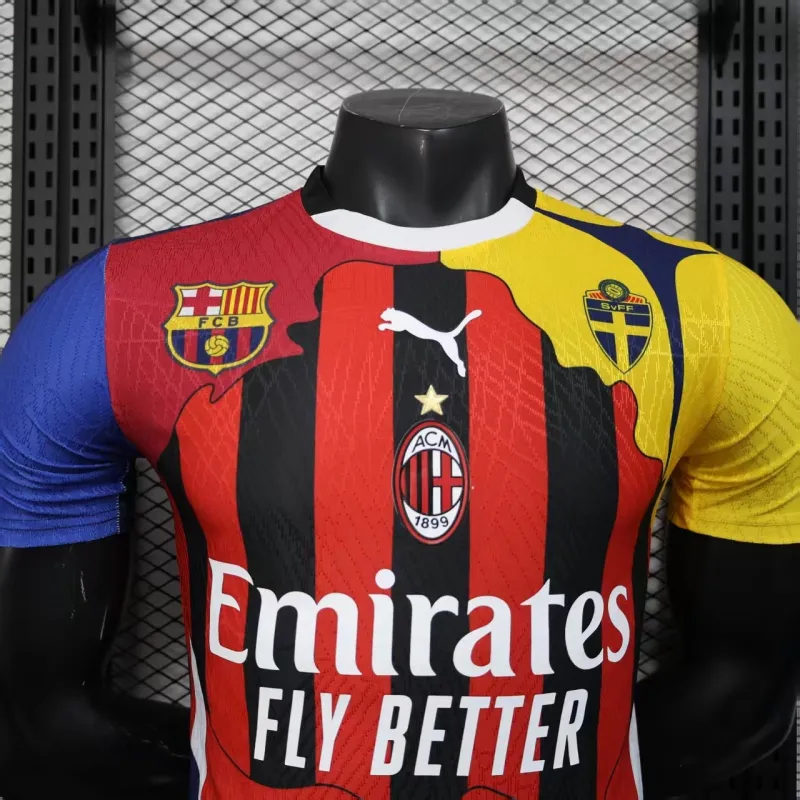 AC Mailand IBRAHIMOVIC Spieler-Trikot Sonderedition 2025/26 - Rot/Schwarz