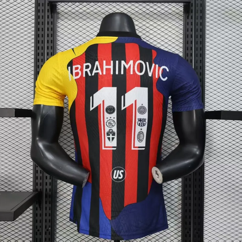 AC Mailand IBRAHIMOVIC Spieler-Trikot Sonderedition 2025/26 - Rot/Schwarz