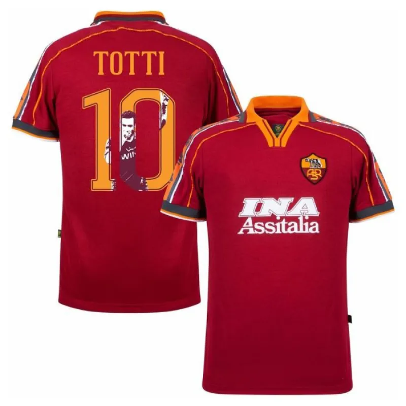 Camiseta Retro Local AS Roma TOTTI 1998/99 - Rojo