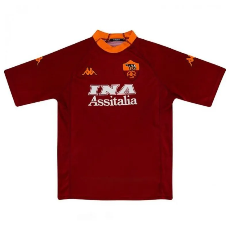 Camiseta Retro Local AS Roma 2000/01 - Rojo
