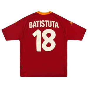 AS Rom BATISTUTA 2000/01 Retro Heimtrikot - Rot