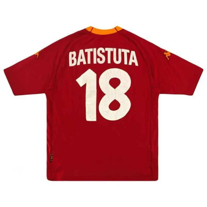 Camiseta Retro Local AS Roma BATISTUTA 2000/01 - Rojo