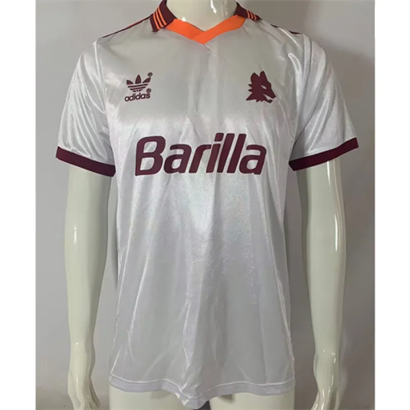 Camiseta retro de visita de AS Roma 1992 - 94 - Blanca