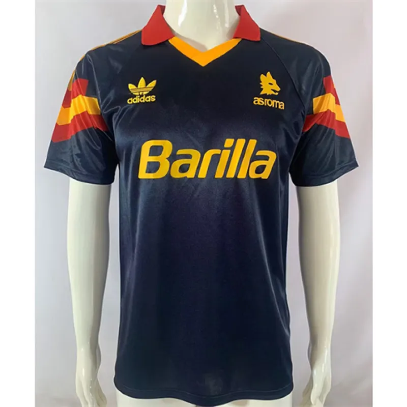 Camiseta retro tercera de AS Roma 1991/92 - Azul