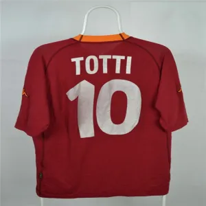 Totti AS Roma 2000/01 Home Retro Jersey No.10 - Red