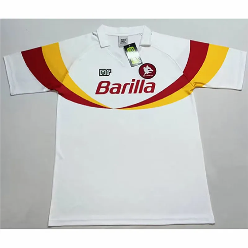 Camiseta retro de fuera de AS Roma 1990/91 - Blanca
